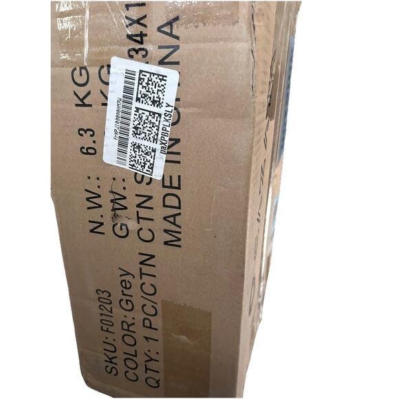 End Table with Fast Charging Station, Narrow Side USB Grey - Picture 6 of 7